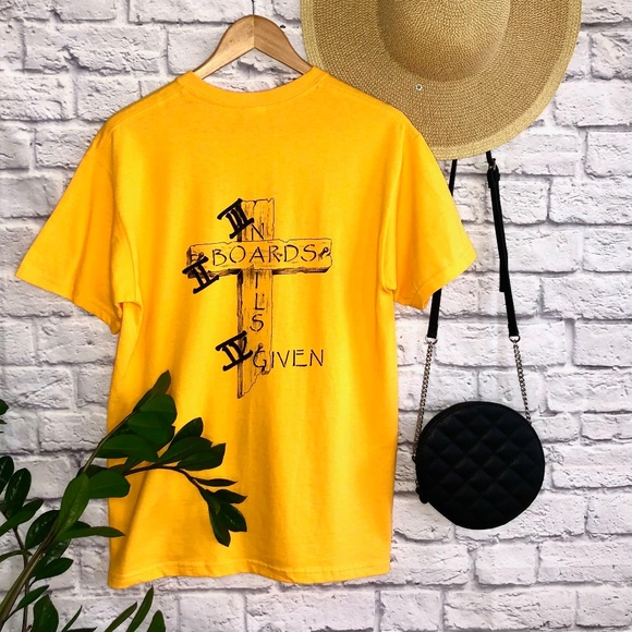 Three Nails T-Shirt, Religious Shirt, Faith Clothing, Trendy Shirt - Orange - Picture 1 of 3